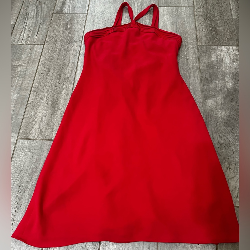 Evan Picone Strapless Coral Dress